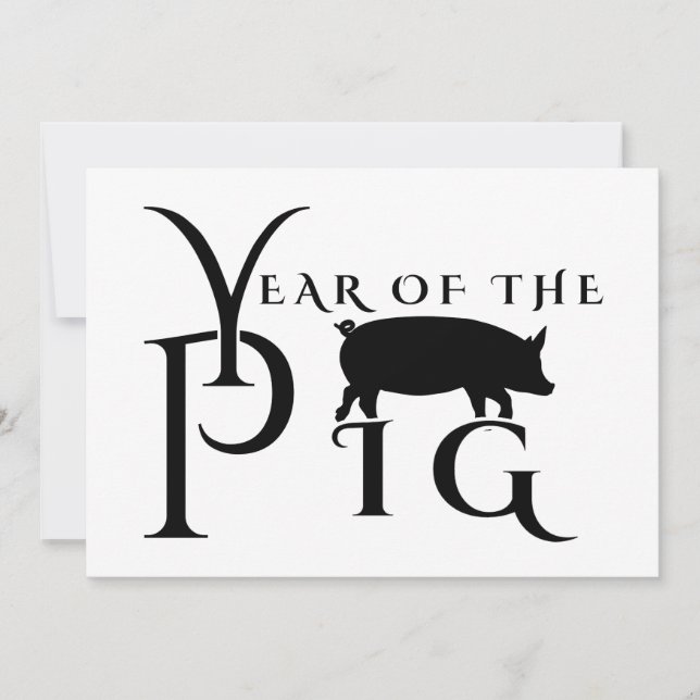 Invitación Año del cerdo (Anverso)