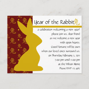 Invitación Año del Conejo
