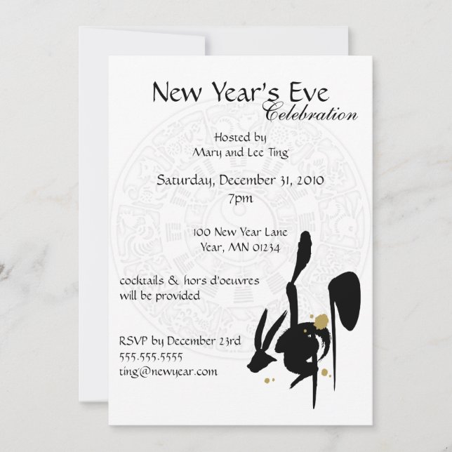 Invitación Año del Conejo (Anverso)