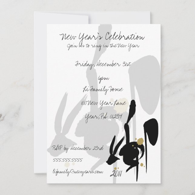 Invitación Año del Conejo (Anverso)