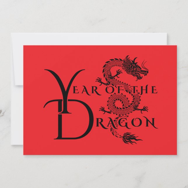 Invitación Año del dragón (Anverso)