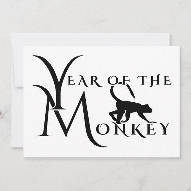 Invitación Año del mono (Anverso)