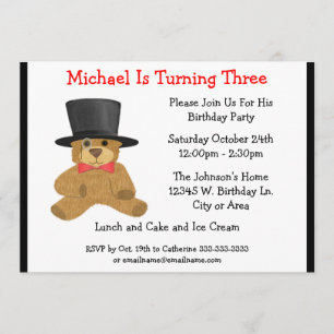 Invitación Año del personalizado del cumpleaños del muchacho