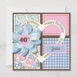 Invitación Año Específico 20, 21, 25, 40, 50, 60, Floral