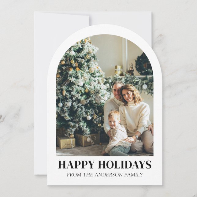 Invitación Año moderno en arte de vacaciones de Navidades de  (Anverso)