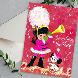 Invitación Año nuevo chica y Navidades caninos