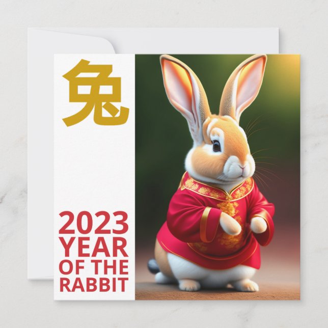 Invitación Año Nuevo Chino de Conejo 2023 | 2 (Anverso)