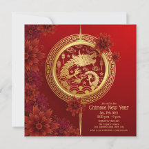 Año Nuevo Chino Dragón elegante