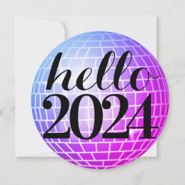 Invitación Año nuevo con bola de disco