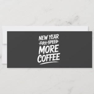 Invitación Año Nuevo Divertido Más Café Resolución Sarcástica
