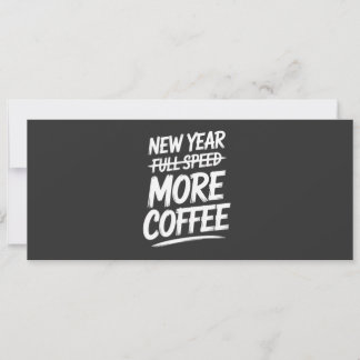 Invitación Año Nuevo Divertido Más Café Resolución Sarcástica
