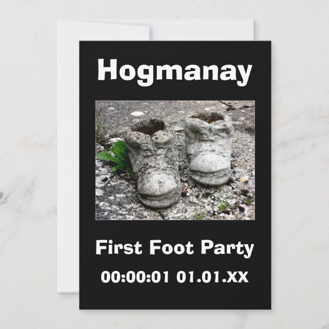 Invitación Año Nuevo Eve Escocia Hogmanay Fiesta 20xx (Anverso)