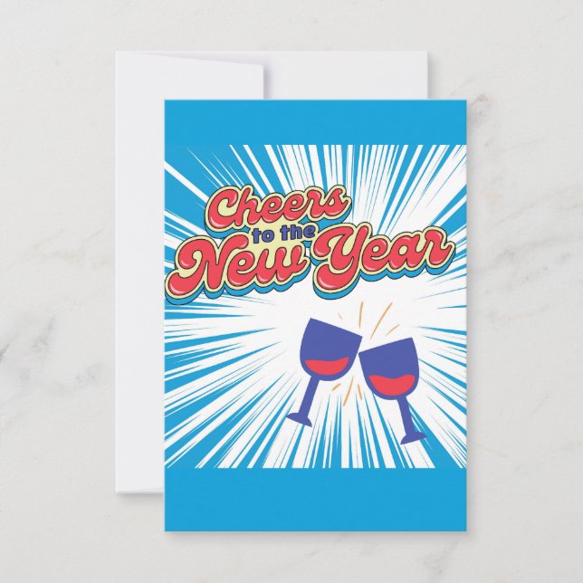 Invitación año nuevo feliz (Anverso)