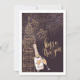 Invitación Año Nuevo Feliz