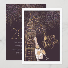 Invitación Año Nuevo Feliz