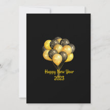 Año nuevo feliz negro 2023