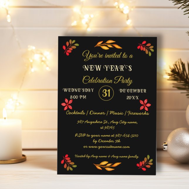 INVITACIÓN AÑO NUEVO FELIZ PERSONALIZADO 20XX (Subido por el creador)
