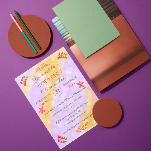 INVITACIÓN AÑO NUEVO FELIZ PERSONALIZADO 20XX (Subido por el creador)