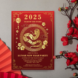 Invitación Año Nuevo Lunar 2025 - Año de la serpiente - 新 年