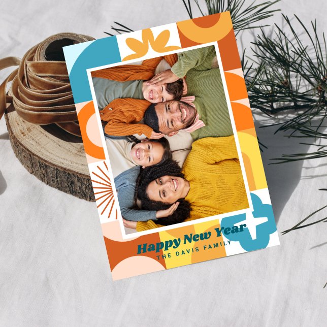 Invitación Año Nuevo Moderno De Mediados Del Siglo (Subido por el creador)