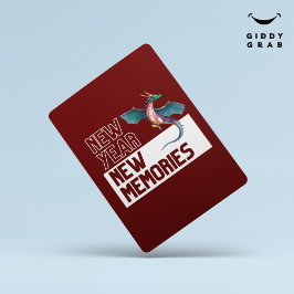 Invitación Año Nuevo Recuerdos Dragon Cherry Rojo