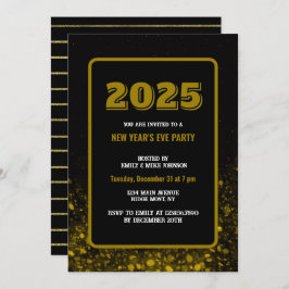 Invitación Año personalizado de Año Nuevo 2025