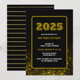 Invitación Año personalizado de Año Nuevo 2025