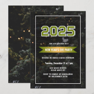 Invitación Año personalizado de Nochevieja 2025