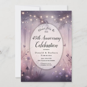 Invitación Año personalizado Ethereal Bosque de alumbrado de