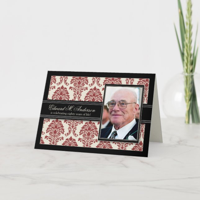 Invitación Años de oro del damasco de cumpleaños de (Anverso)