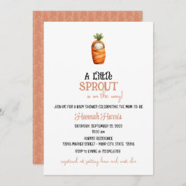Invitación Another Little Sprout/Carrot on the Way 