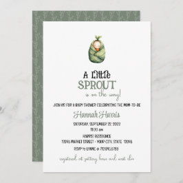 Invitación Another Little Sprout on the Way Baby Invitation