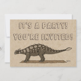 Invitación Anquilosauro de dinosaurio cretáceo