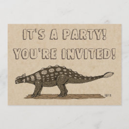 Invitación Anquilosauro de dinosaurio cretáceo