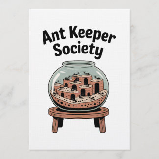 Invitación Ant Keeper Society Cute Farm Insect Lover