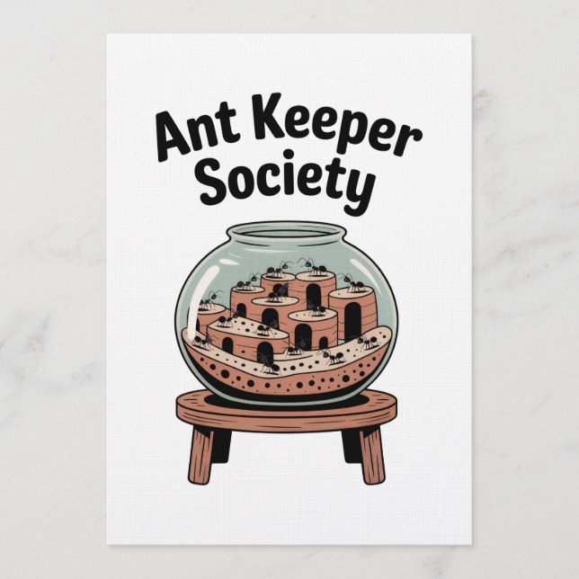 Invitación Ant Keeper Society Cute Farm Insect Lover (Anverso)