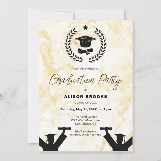 Invitación Antecedentes de la celebración de la graduación (Anverso)