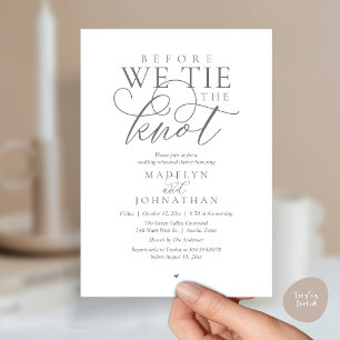 Invitación "Antes de atar el nudo", Cena de Ensayo de Boda