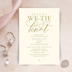 Invitación "Antes de atar el nudo", Cena de Ensayo de Boda