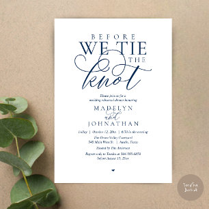 Invitación "Antes de atar el nudo", Cena de Ensayo de Boda