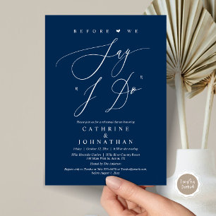 Invitación Antes de decir "Lo hago", Boda ensayar la cena