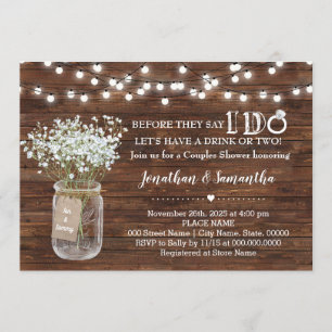 Invitación Antes de decir que me duchan las parejas bodas