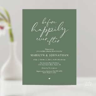 Invitación Antes de Felices para Siempre, Ensayo Romántico