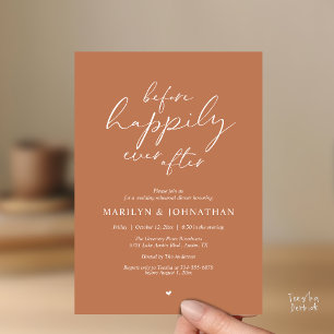 Invitación Antes de Felices Para Siempre, Ensayo Romántico