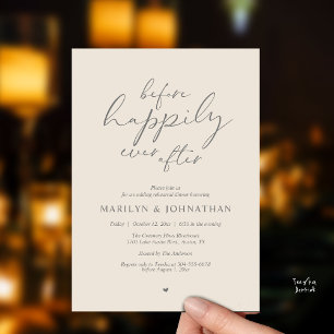 Invitación Antes de Felices para Siempre, Ensayo Romántico