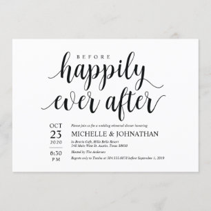 Invitación Antes de feliz después de cena del ensayo invita