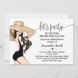 Invitación Antes de hacer fiesta al lado de la ducha nupcial