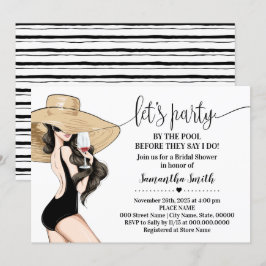 Invitación Antes de hacer fiesta al lado de la ducha nupcial