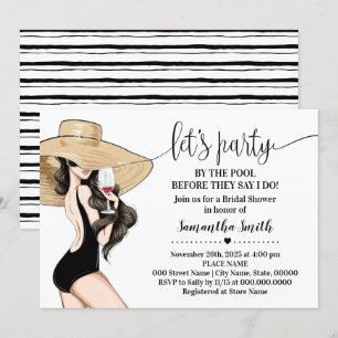 Invitación Antes de hacer fiesta al lado de la ducha nupcial