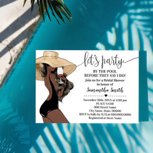 Invitación Antes de hacer Fiesta junto a la ducha nupcial